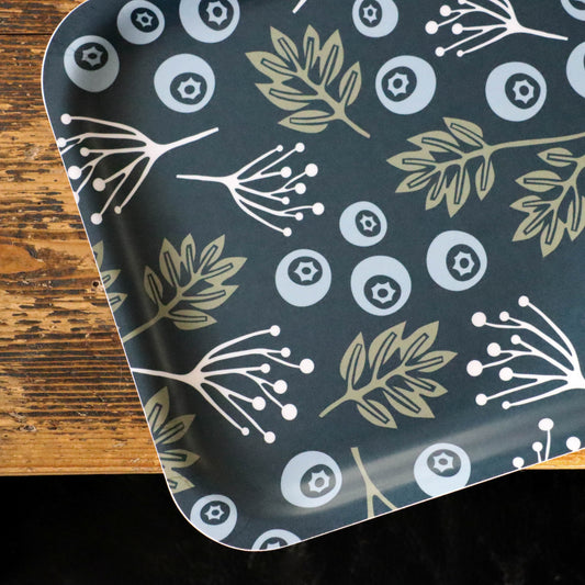 RÖNNBÄR bricka | mörkblå