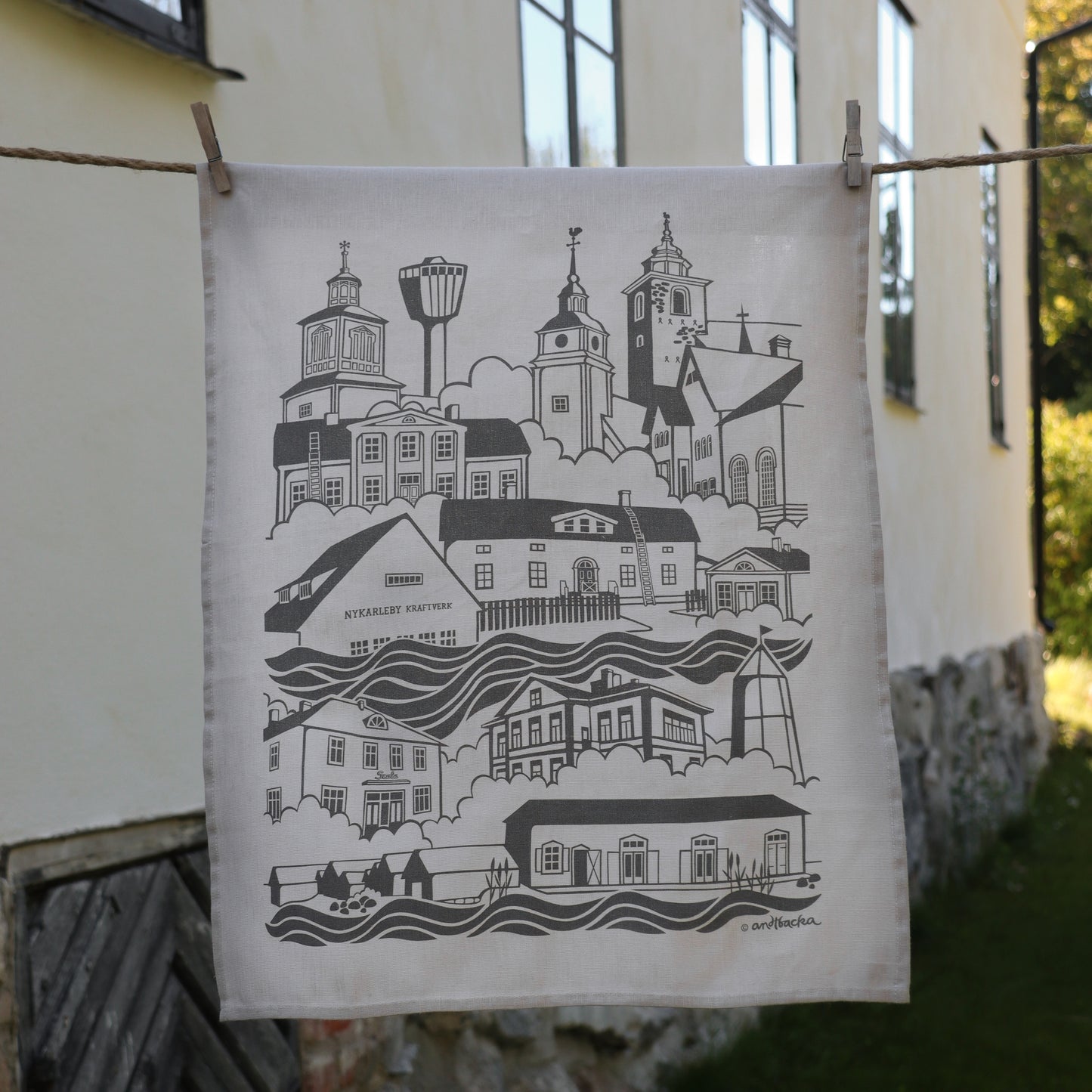 NYKARLEBY kökshandduk 2-pack | grå
