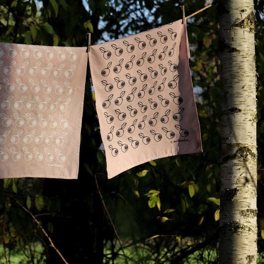 BLÅBÄRSSKOG kökshandduk 2-pack | rosa