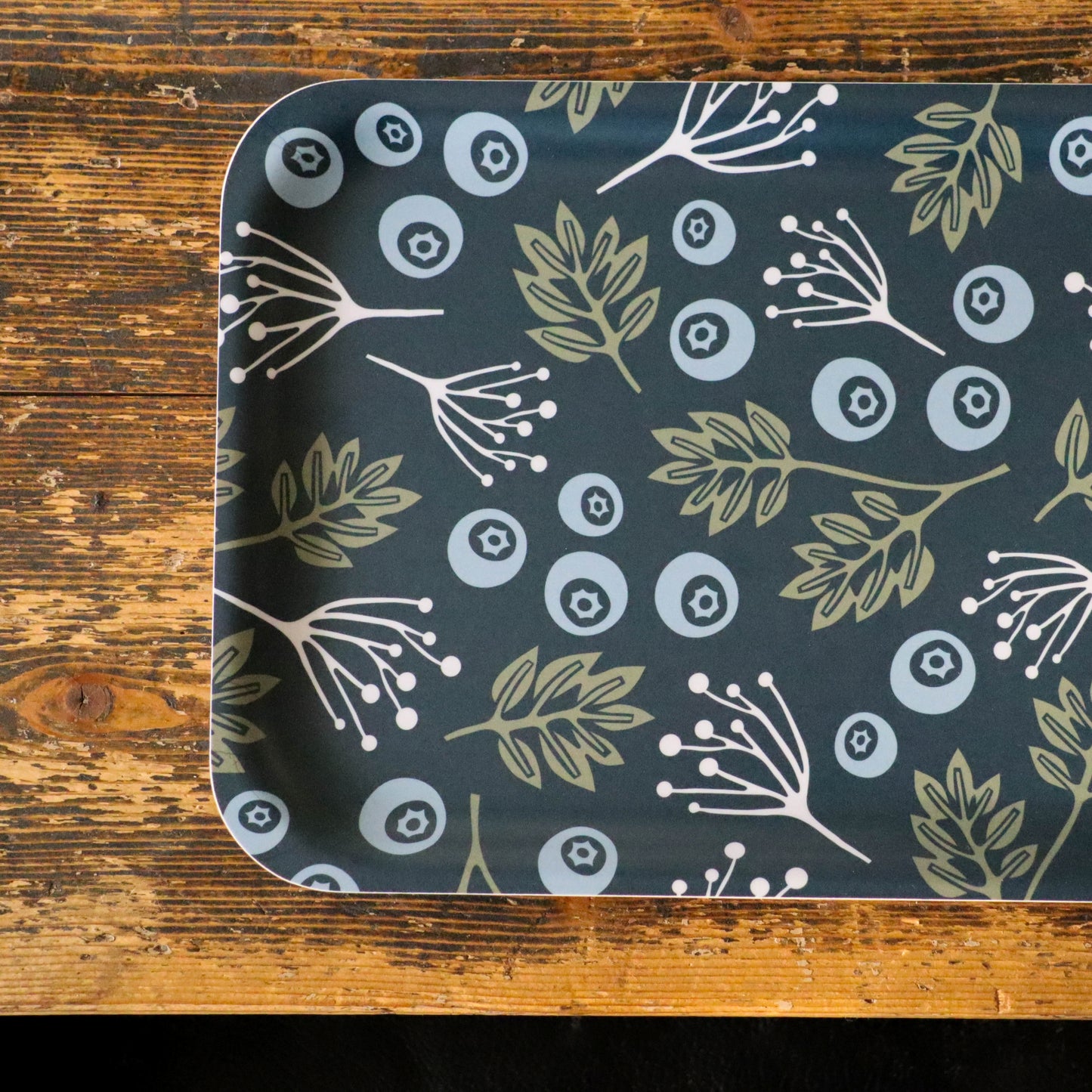 RÖNNBÄR bricka | mörkblå