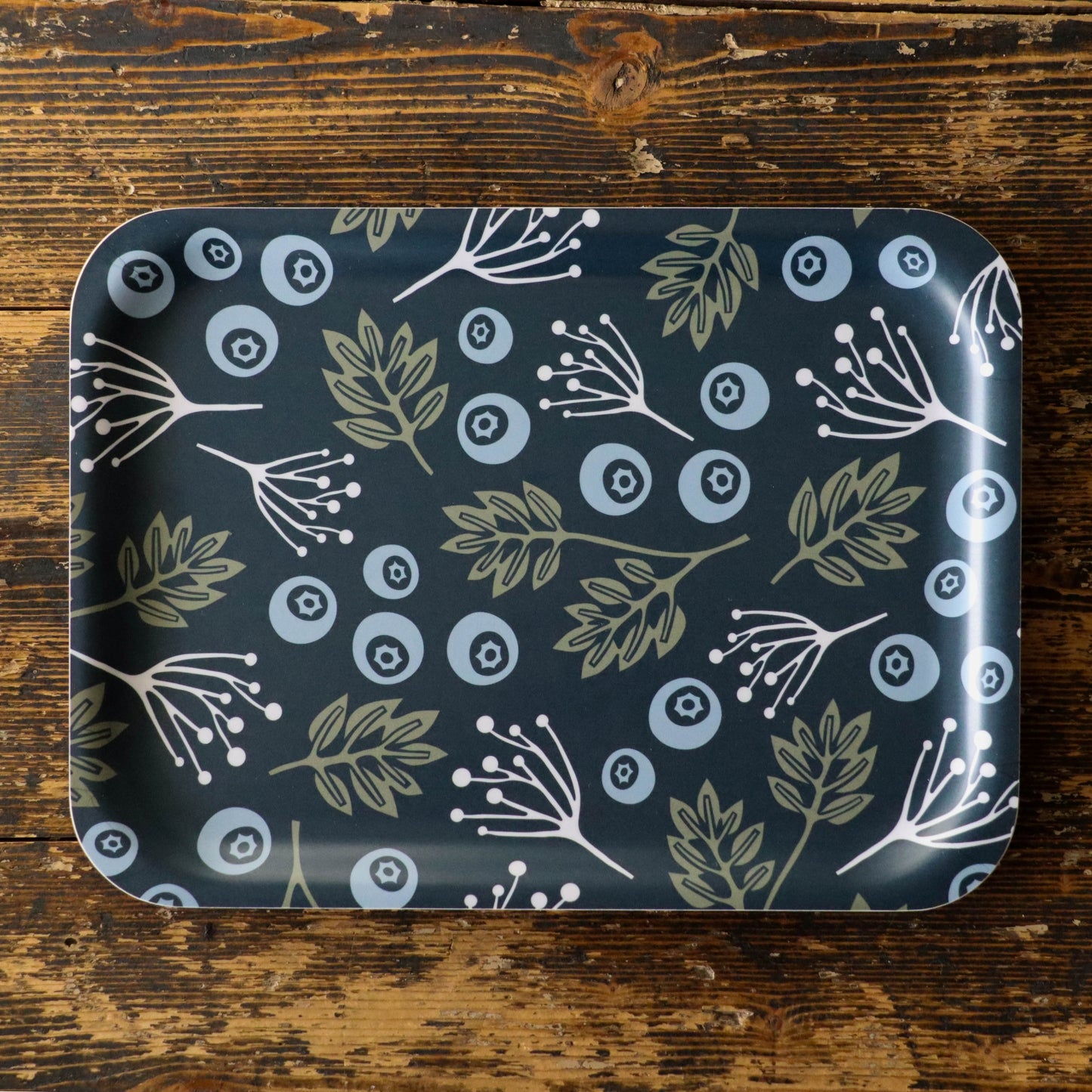 RÖNNBÄR bricka | mörkblå