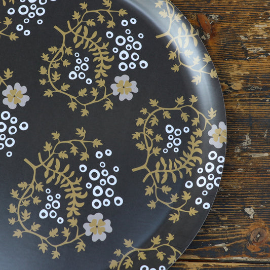 GLIMMER bricka | brunsvart