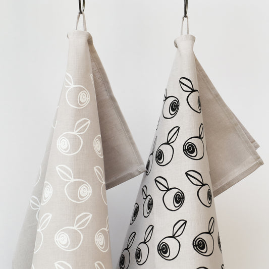 BLÅBÄRSSKOG kökshandduk 2-pack | grå